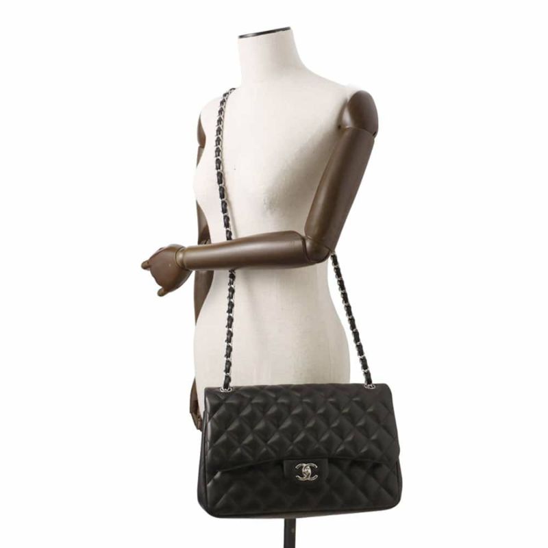 シャネル チェーンショルダーバッグ マトラッセ30 ラムスキン ココマーク A58600 CHANEL バッグ 黒