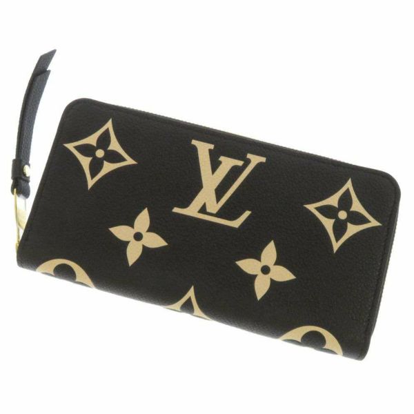 ルイヴィトン 長財布 モノグラム・アンプラント ジッピー・ウォレット M80481 LOUIS VUITTON ヴィトン 財布 ラウンドファスナー ブラック 黒