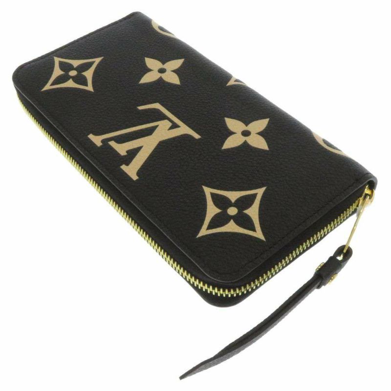 ルイヴィトン 長財布 モノグラム・アンプラント ジッピー・ウォレット M80481 LOUIS VUITTON ヴィトン 財布 ラウンドファスナー ブラック 黒