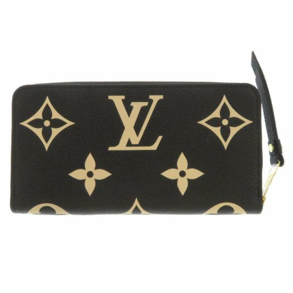 ルイヴィトン 長財布 モノグラム・アンプラント ジッピー・ウォレット M80481 LOUIS VUITTON ヴィトン 財布 ラウンドファスナー ブラック 黒