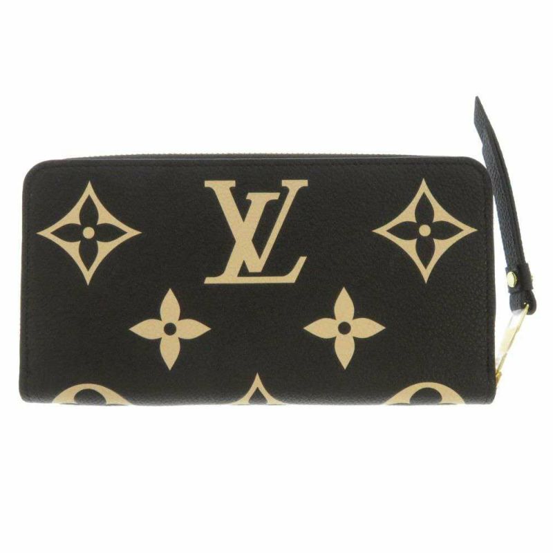 ルイヴィトン 長財布 モノグラム・アンプラント ジッピー・ウォレット M80481 LOUIS VUITTON ヴィトン 財布 ラウンドファスナー ブラック 黒
