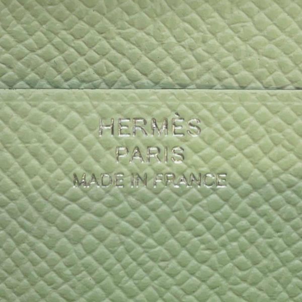 エルメス 長財布 ベアンスフレ ヴェールフィズ/シルバー金具 エプソン B刻印 HERMES 財布