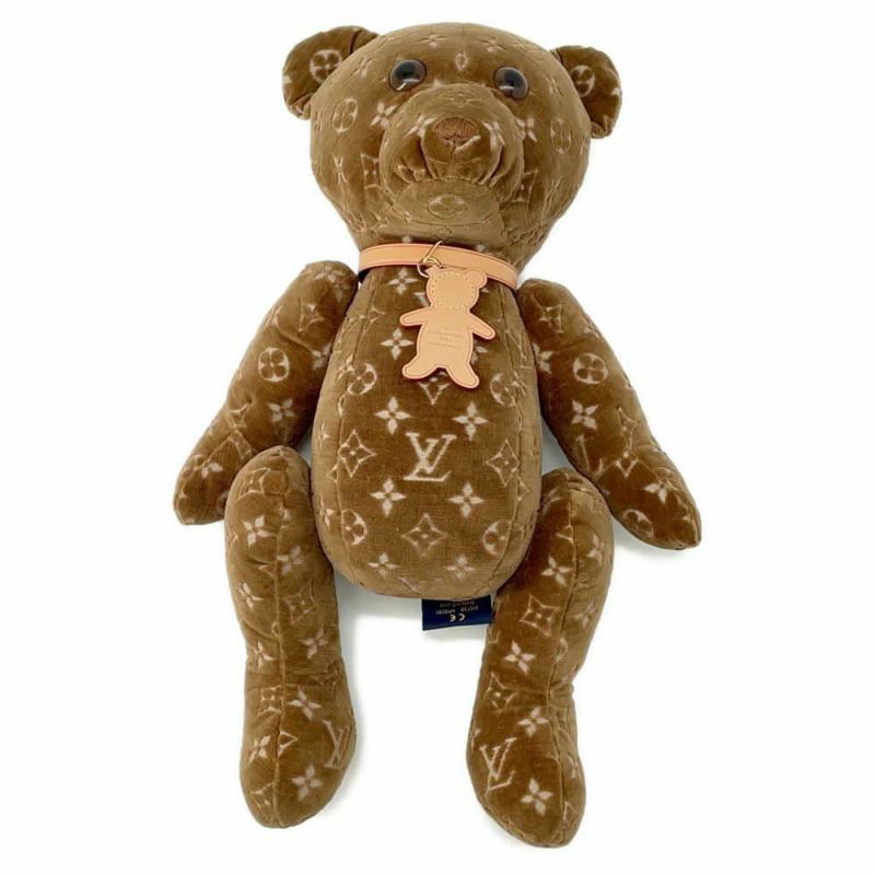 ルイヴィトン ぬいぐるみ ドゥドゥ テディベア モノグラム ベロア GI0739 ヴィトン 2021年限定 くま