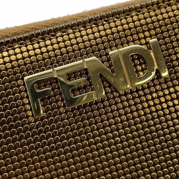 フェンディ 長財布 ロゴ ラウンドジップ  レザー 8M0024 FENDI 財布 ゴールド