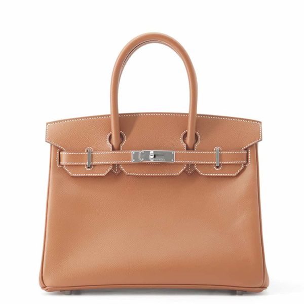 エルメス バーキン30 ゴールド/シルバー金具 エプソン □N刻印 HERMES Birkin ハンドバッグ