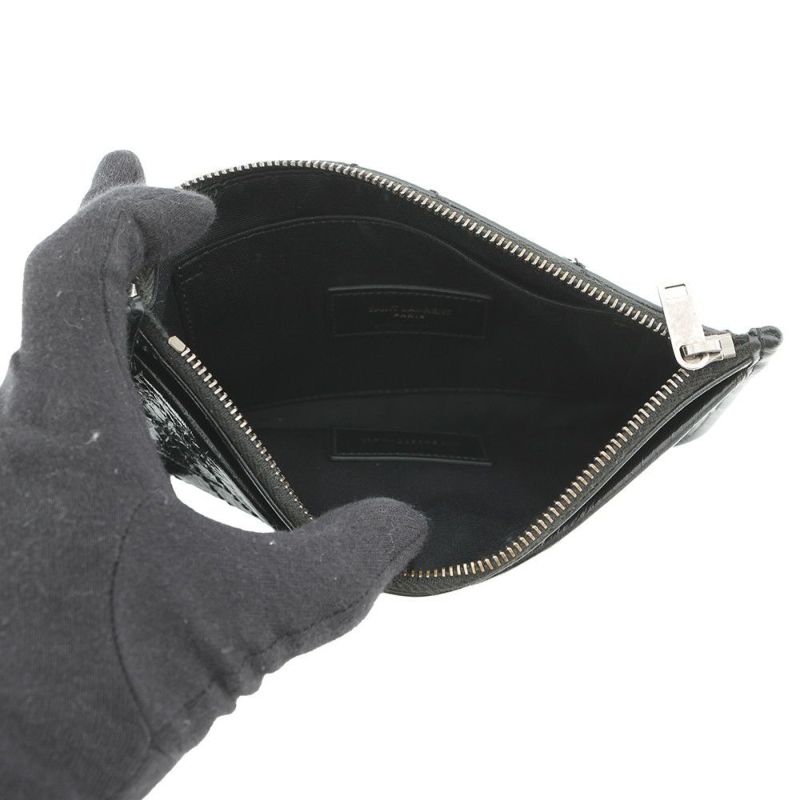 サンローランパリ ポーチ ニキ ビル レザー 583577 SAINT LAURENT PARIS 黒
