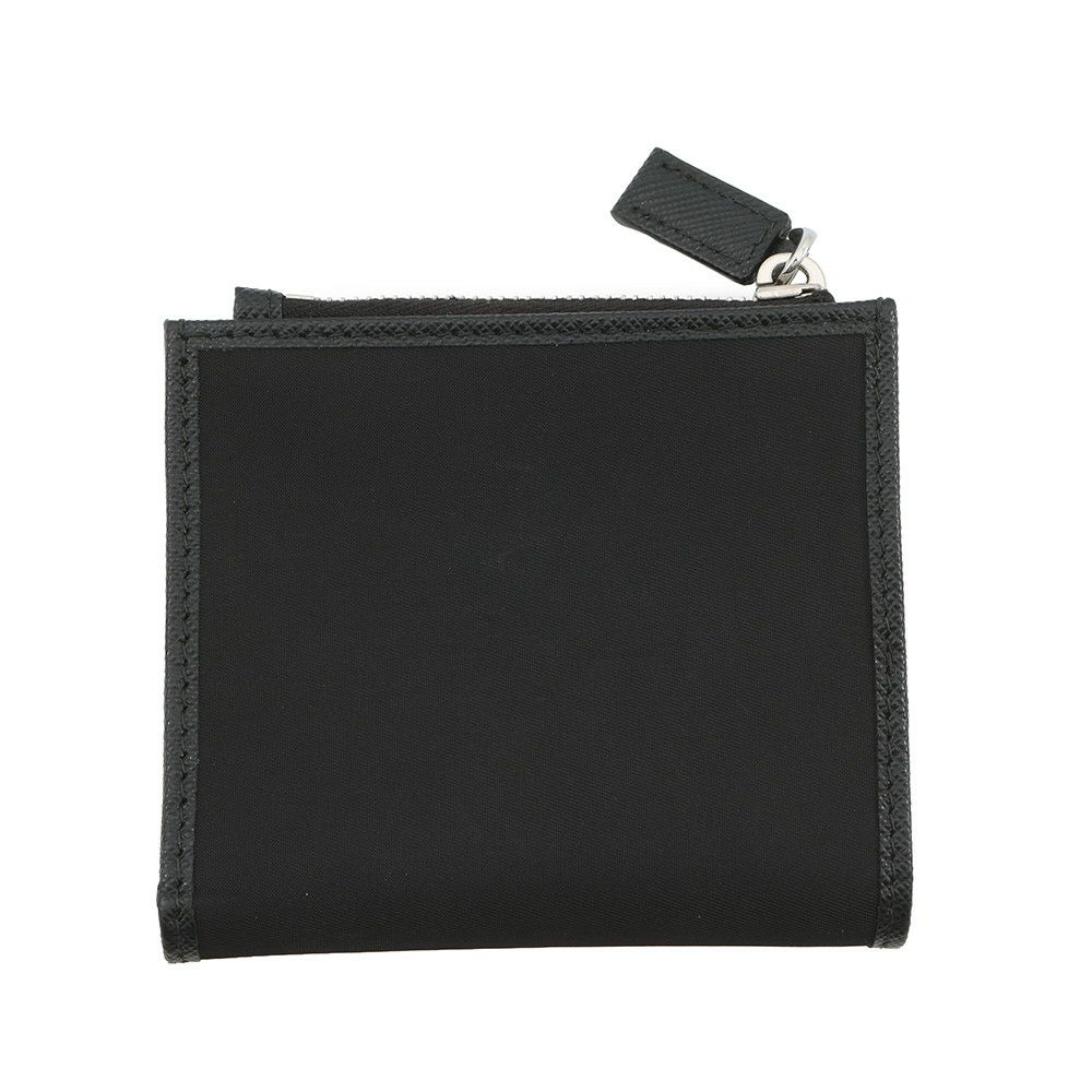 プラダ 二つ折り財布 Re-Nylon トライアングルロゴ コンパクトウォレット ナイロン 2ML049 PRADA 黒
