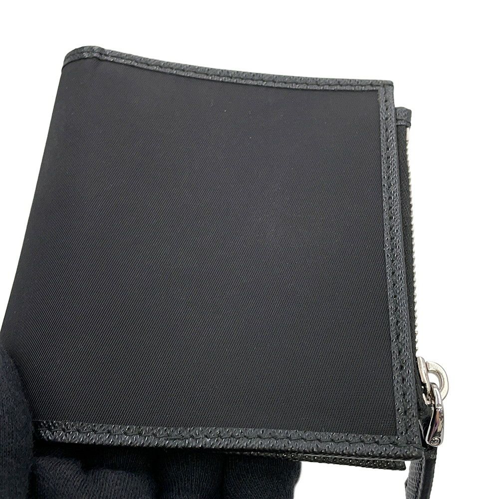 プラダ 二つ折り財布 Re-Nylon トライアングルロゴ コンパクトウォレット ナイロン 2ML049 PRADA 黒