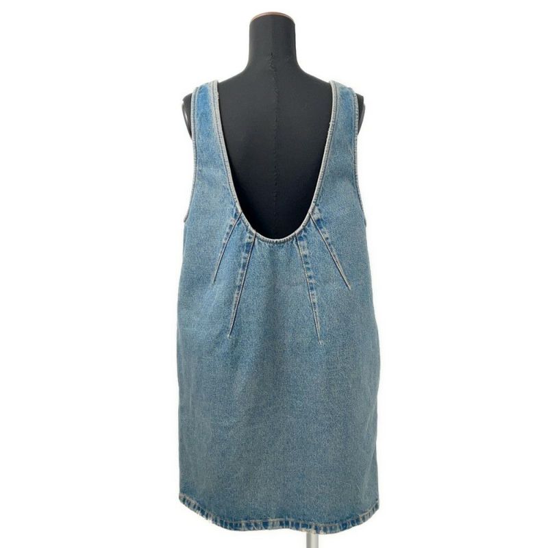 プラダ ワンピース トライアングルロゴ デニムワンピース ダメージ加工 コットン レディースサイズ36 GFA135 PRADA