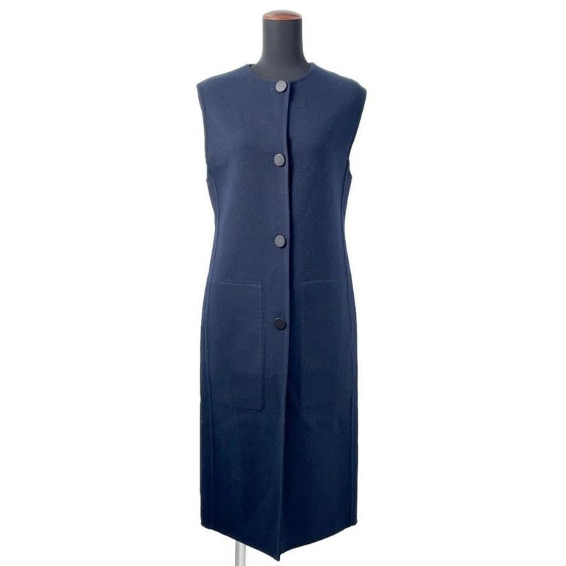 エルメス ロングジレ ベスト カシミヤ レディースサイズ34 HERMES トップス