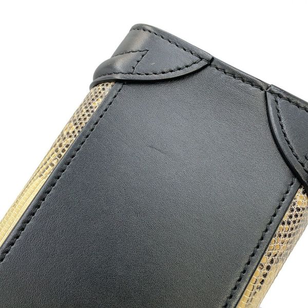 セリーヌ ハンドバッグ ラゲージ ナノショッパー リザード CELINE 2way 黒