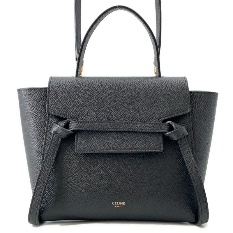 セリーヌ ハンドバッグ ベルトバッグ ナノ 189003 CELINE 2way 黒