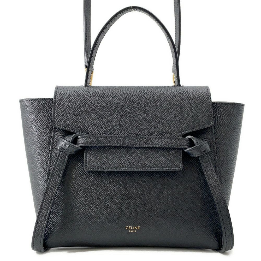 セリーヌ ハンドバッグ ベルトバッグ ナノ 189003 CELINE 2way 黒