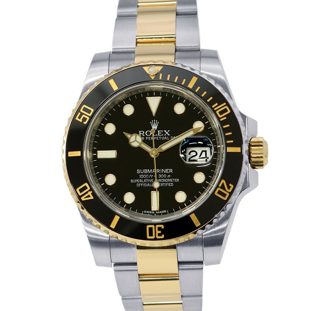 ロレックス サブマリーナ デイト コンビ SS/K18YG 116613LN ROLEX 腕時計 ウォッチ 黒文字盤