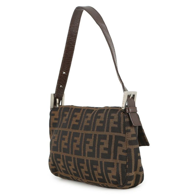 フェンディ ハンドバッグ ズッカ柄 マンマバケット キャンバス レザー 33492 FENDI ワンショルダー