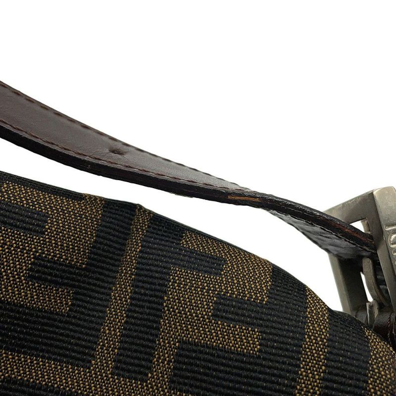 フェンディ ハンドバッグ ズッカ柄 マンマバケット キャンバス レザー 33492 FENDI ワンショルダー