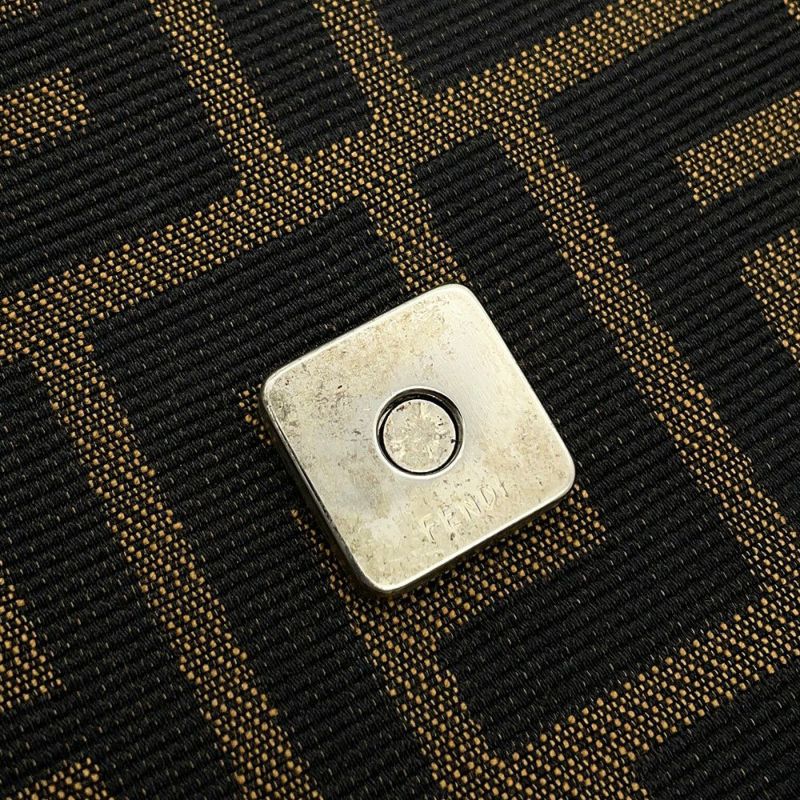 フェンディ ハンドバッグ ズッカ柄 マンマバケット キャンバス レザー 33492 FENDI ワンショルダー