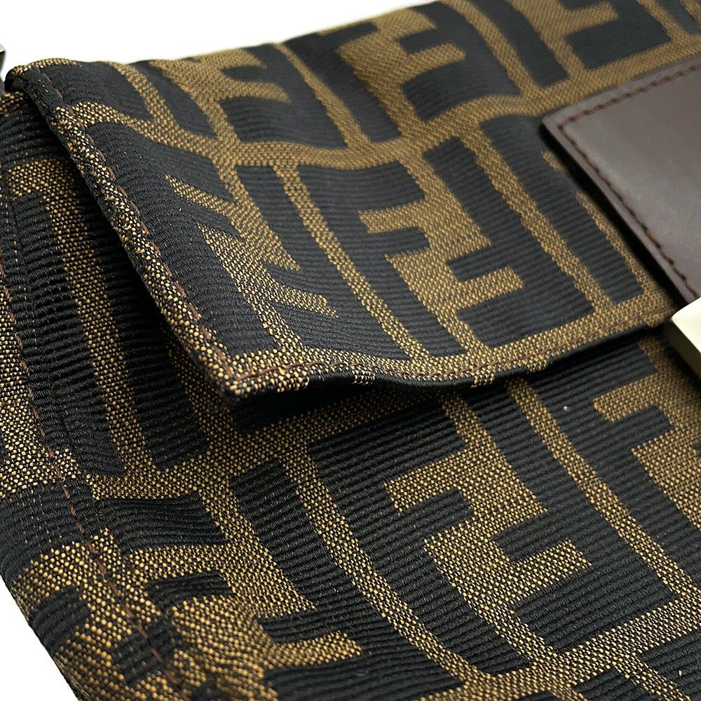 フェンディ ハンドバッグ ズッカ柄 マンマバケット キャンバス レザー 33492 FENDI ワンショルダー
