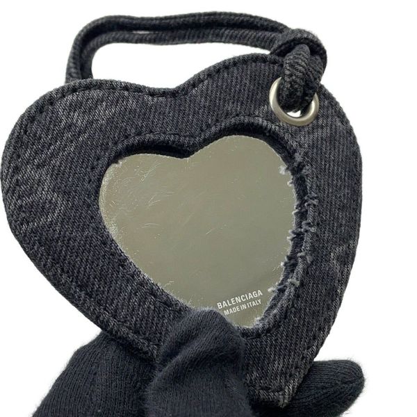 バレンシアガ ショルダーバッグ ル カゴール XS デニム 702431 BALENCIAGA 黒 ミラー付き