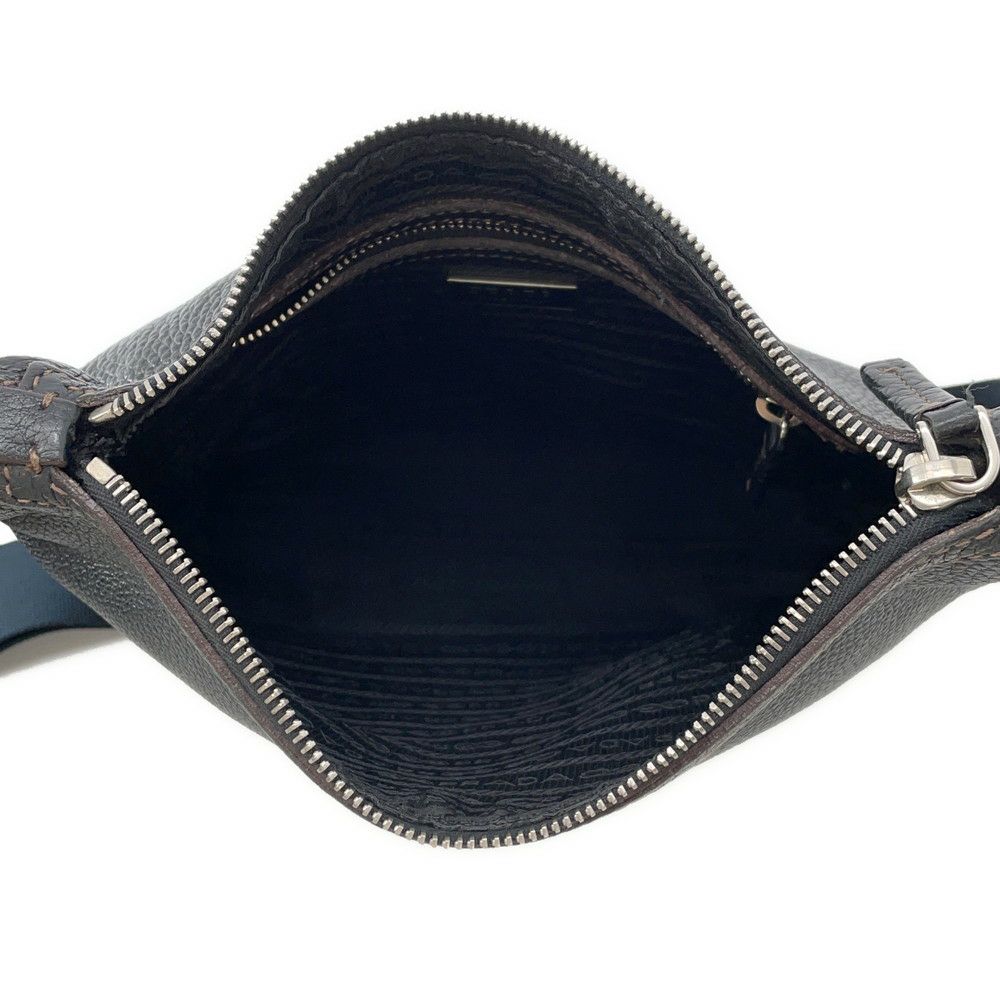 プラダ ショルダーバッグ ロゴ レザー BT0531 PRADA 黒