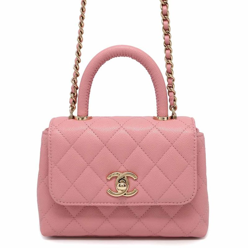 シャネル ハンドバッグ チェーンクラッチ ココハンドル ミニ キャビアスキン AP4244 CHANEL 2wayチェーンショルダーバッグ