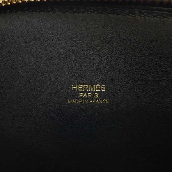 エルメス ボリード1923 25 ブラック/ゴールド金具 エプソン W刻印 HERMES 2wayショルダー 黒