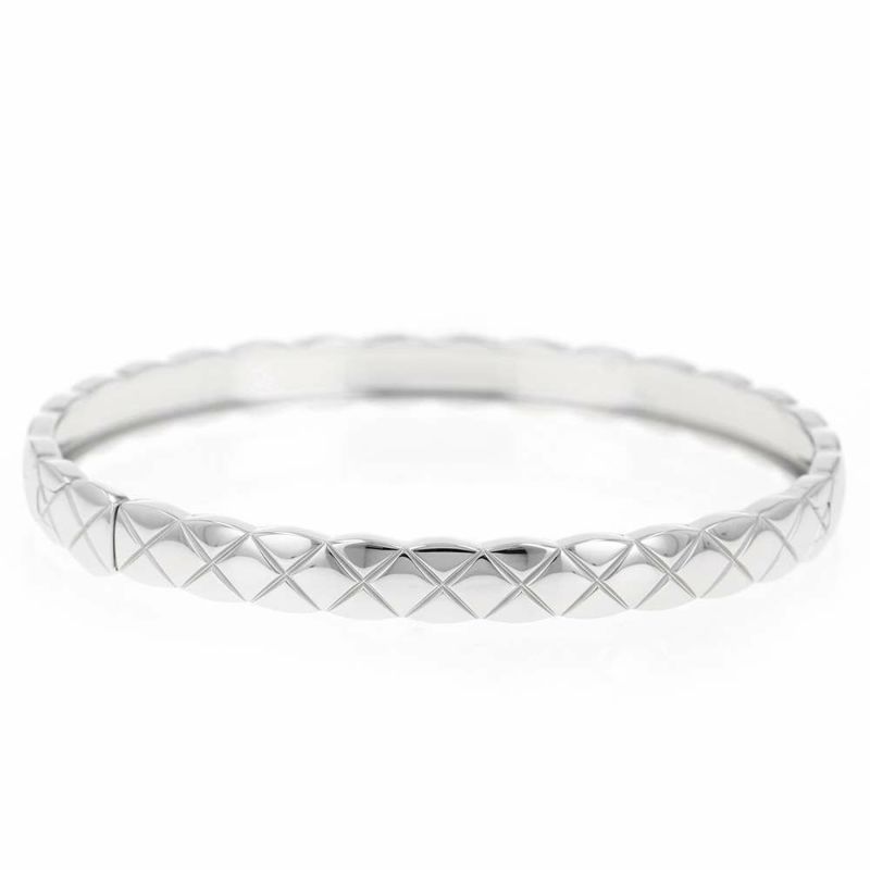 シャネル ブレスレット ココ クラッシュ コレクション ダイヤモンド 81P 約0.25ct K18WGホワイトゴールド サイズL J11491