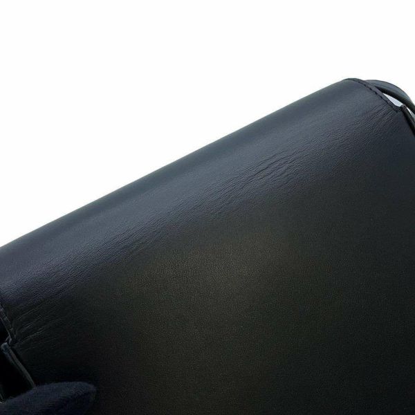 バーバリー ショルダーバッグ ロゴ フラップ レザー 8067035 BURBERRY バッグ 斜め掛け 黒