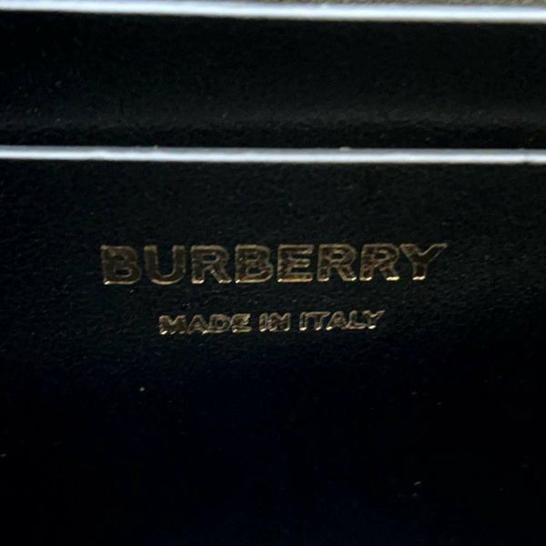 バーバリー ショルダーバッグ ロゴ フラップ レザー 8067035 BURBERRY バッグ 斜め掛け 黒