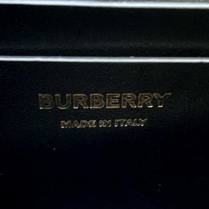 バーバリー ショルダーバッグ ロゴ フラップ レザー 8067035 BURBERRY バッグ 斜め掛け 黒