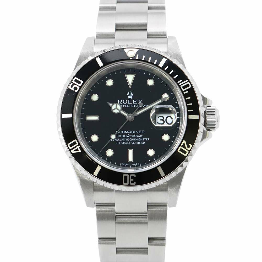 ロレックス サブマリーナ デイト D番 16610 ROLEX 腕時計 黒文字盤