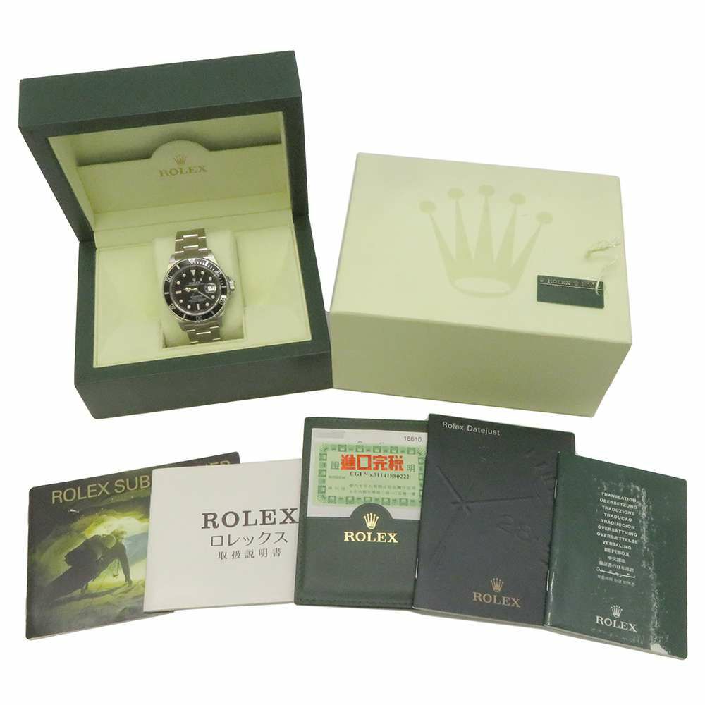 ロレックス サブマリーナ デイト D番 16610 ROLEX 腕時計 黒文字盤