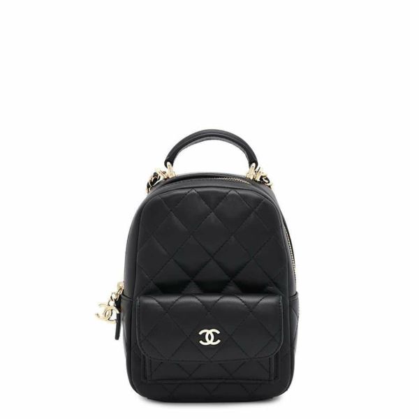 シャネル リュック マトラッセ ココマーク ラムスキン ミニ AP3753 CHANEL バッグ バックパック 黒 安心保証 |  中古・新品ブランド販売ギャラリーレア公式通販