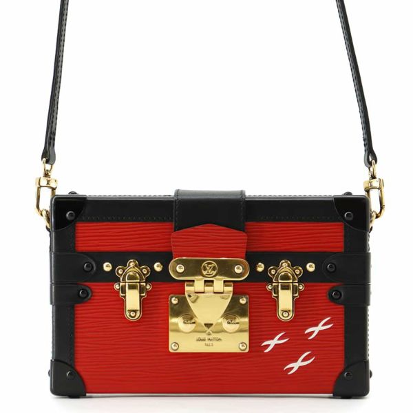 ルイヴィトン ショルダーバッグ エピ プティット・マル M54651 LOUIS VUITTON トランク レッド 黒 ブラック