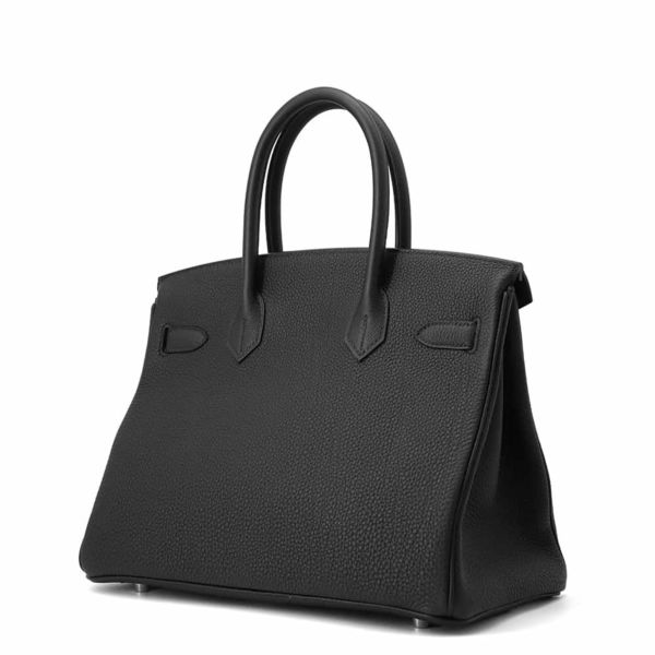 エルメス バーキン30 ブラック/シルバー金具 トゴ W刻印 HERMES Birkin ハンドバッグ 黒