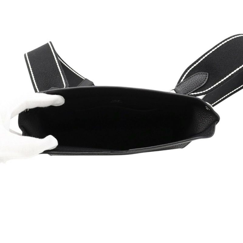 エルメス ショルダーバッグ ヴィドポッシュ ブラック/シルバー金具 トゴ K刻印 黒