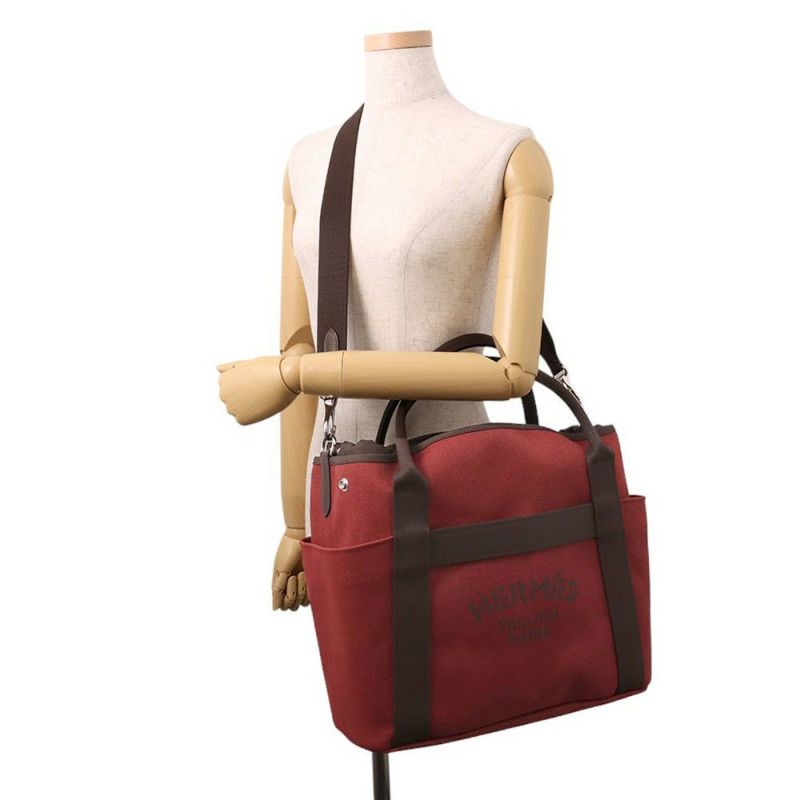 エルメス サックドパンサージュ グルーム ルージュアッシュ/ショコラ/シルバー金具 K刻印 2way