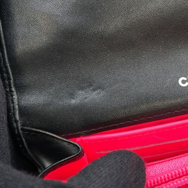 シャネル 二つ折り財布 マトラッセ ココマーク カンボンライン ウォレット ラムスキン CHANEL 財布 黒