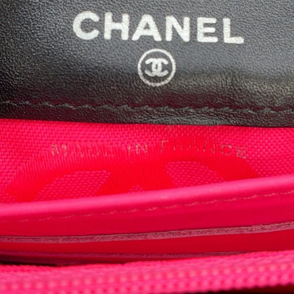シャネル 二つ折り財布 マトラッセ ココマーク カンボンライン ウォレット ラムスキン CHANEL 財布 黒