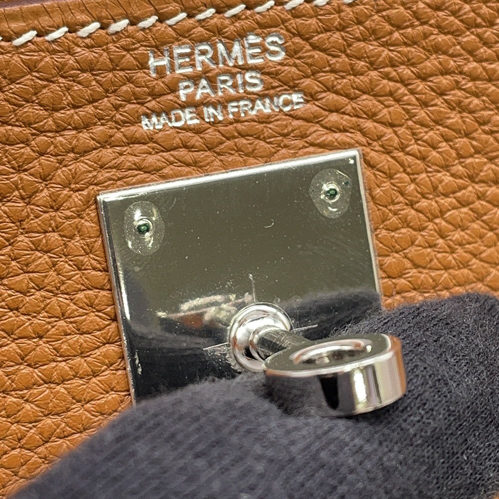 エルメス ハンドバッグ ケリー32 内縫い ゴールド/シルバー金具 トゴ □K刻印 2wayショルダー