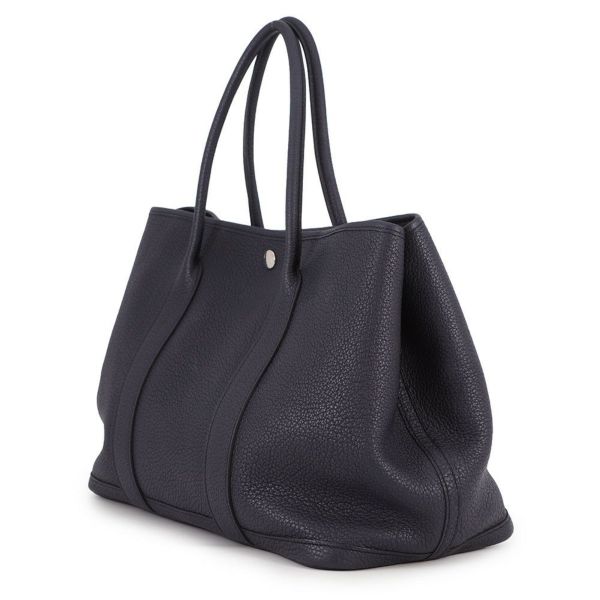 エルメス トートバッグ ガーデンパーティPM ブルーニュイ/シルバー金具 ネゴンダ X刻印
