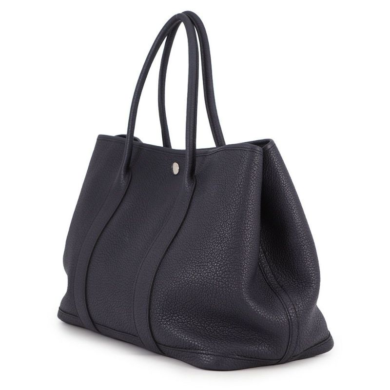 エルメス トートバッグ ガーデンパーティPM ブルーニュイ/シルバー金具 ネゴンダ X刻印