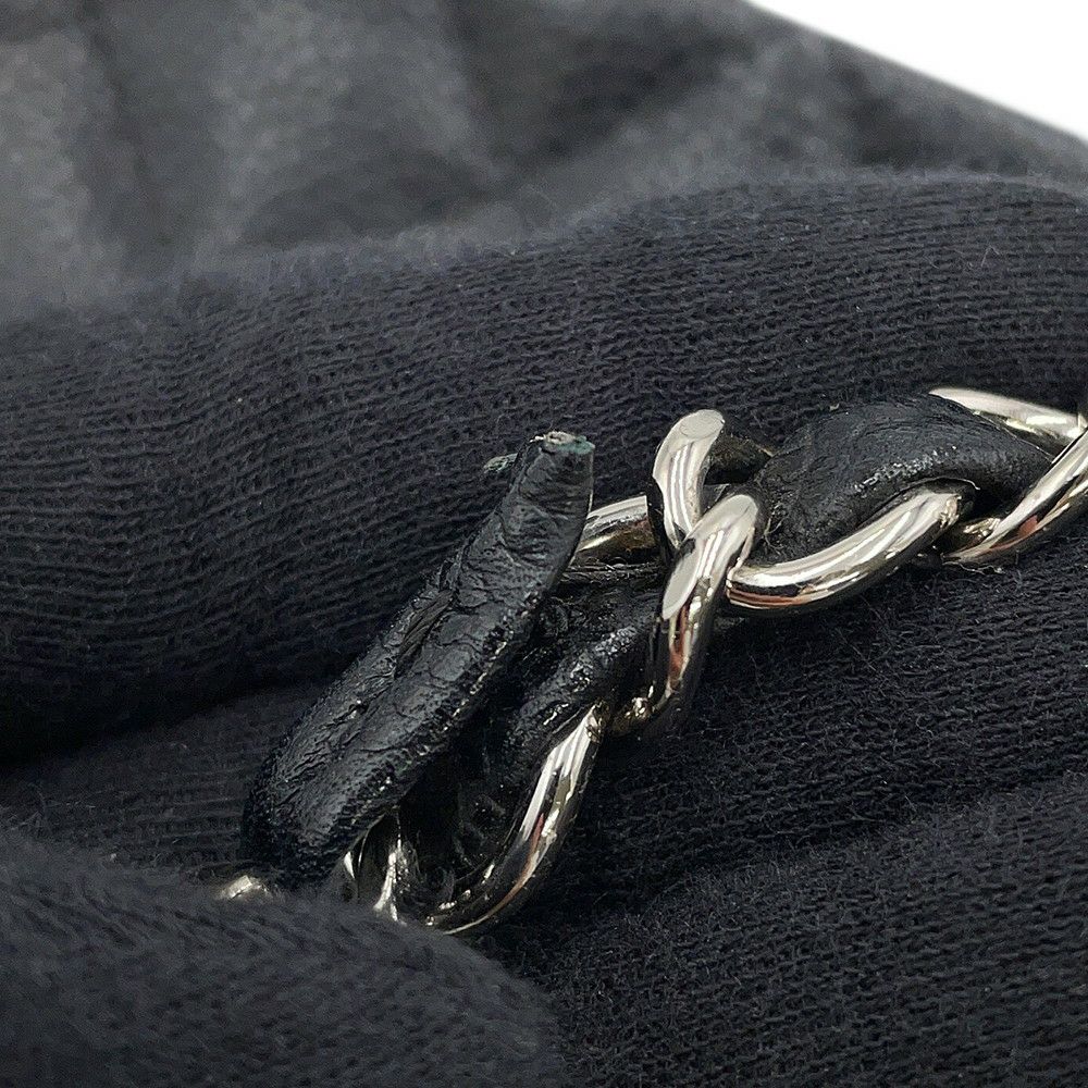 シャネル チェーンショルダーバッグ マトラッセ25 ココマーク ダブルチェーン キャビアスキン A01112 CHANEL 黒