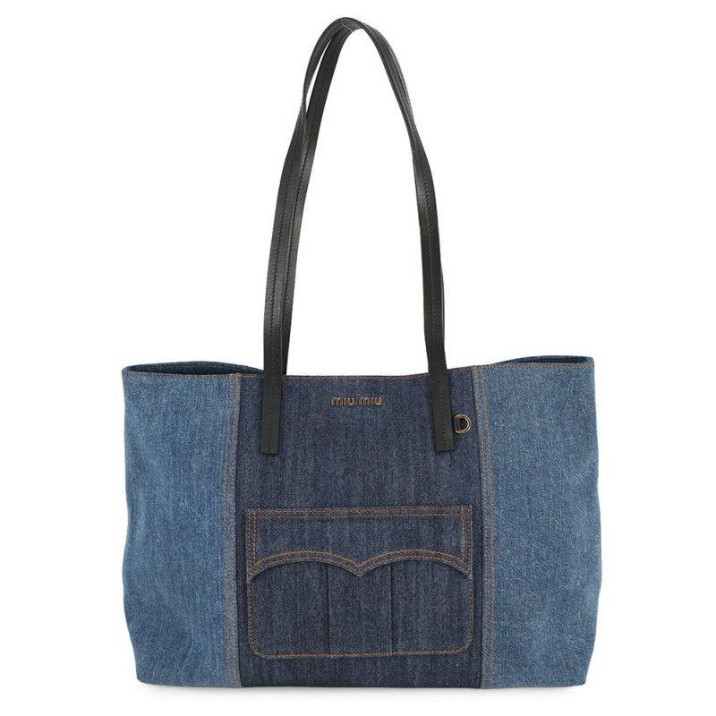 ミュウミュウ トートバッグ デニム 5BG024 MIUMIU