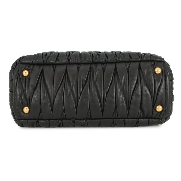 ミュウミュウ ハンドバッグ マテラッセ レザー RL0055 MIUMIU 2way 黒