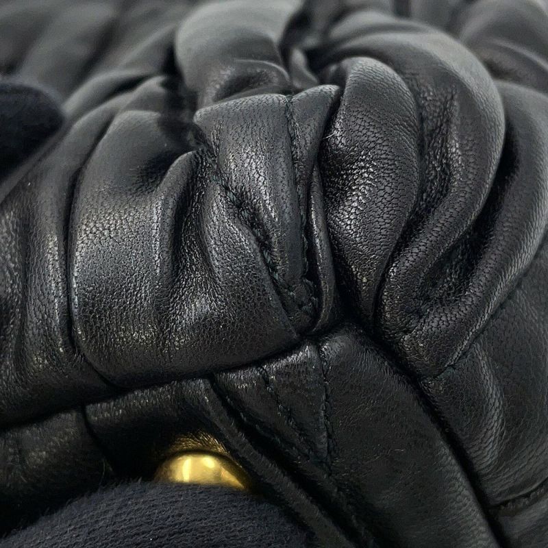 ミュウミュウ ハンドバッグ マテラッセ レザー RL0055 MIUMIU 2way 黒