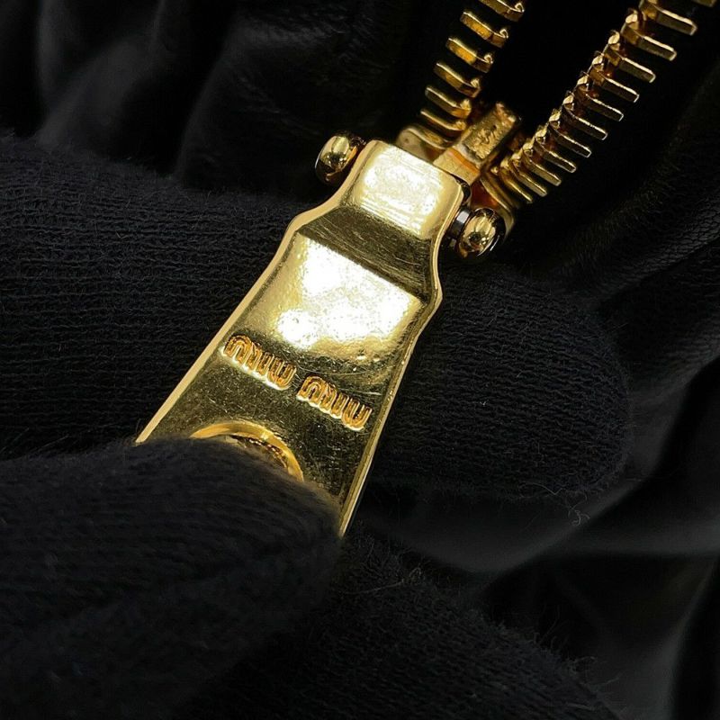 ミュウミュウ ハンドバッグ マテラッセ レザー RL0055 MIUMIU 2way 黒