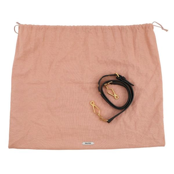 ミュウミュウ ハンドバッグ マテラッセ レザー RL0055 MIUMIU 2way 黒