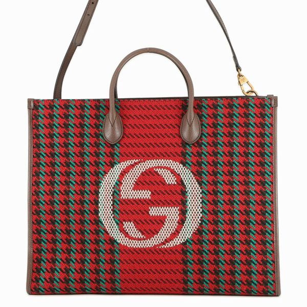 グッチ トートバッグ インターロキングG ツイード/レザー 644994 GUCCI バッグ 2wayショルダーバッグ