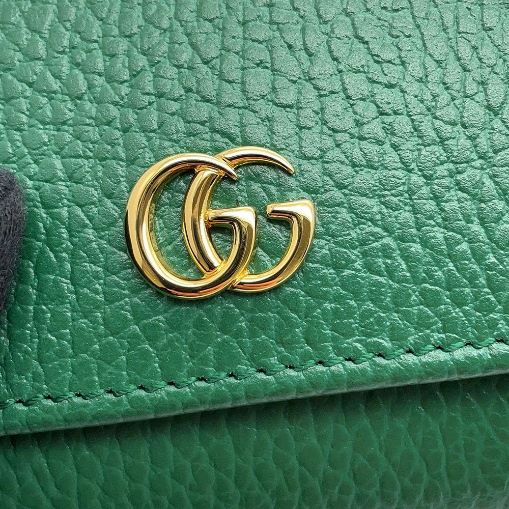 グッチ二つ折り財布 ダブルG ミディアム ウォレット レザー 598587 GUCCI 財布